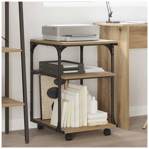 Supporto per Stampante Rovere artigianale 43 x 48 x 64 cm - Foto 2