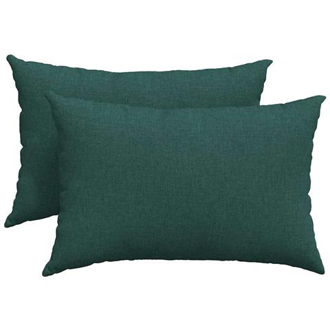 Cuscini da Divano 2 pcs Verde Scuro 60 x 40 cm Tessuto - Foto 1