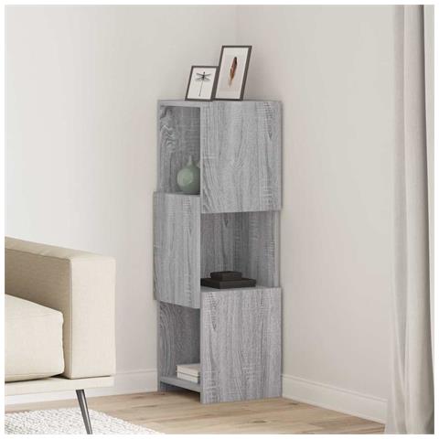 Mobile angolare Bianco 30,5x30x95cm Legno multistrato - Foto 2