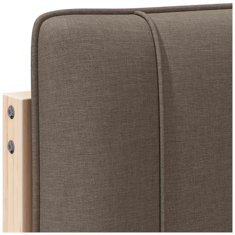 Testiera imbottita Marrone e taupe 150 cm Pino massello - Foto 9