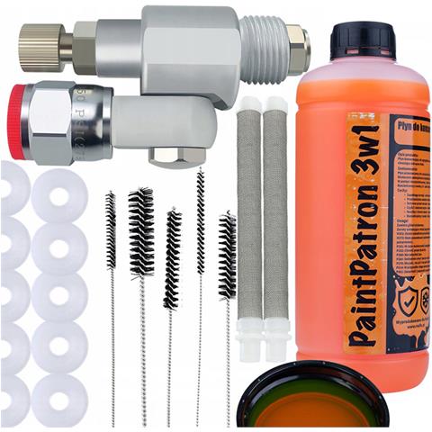 Valvola Cleanshot Per Spruzzatore Di Vernice - Set Di Accessori : 10 Guarnizioni, Spazzole, 2 Filtri 60 Mesh, Liquido Manutenzione | Alta Precisione E Durata - Foto 1