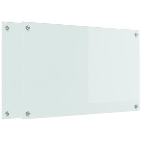 Rivestimento da Cucina 2 pcs Bianco 80 x 50 cm vetro temperato - Foto 1