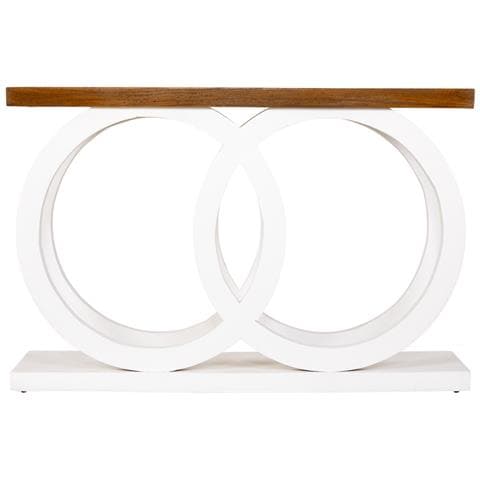 Tavolino Da Ingresso In Legno Bianco Artigianale 120x30x75h Cm - Foto 2