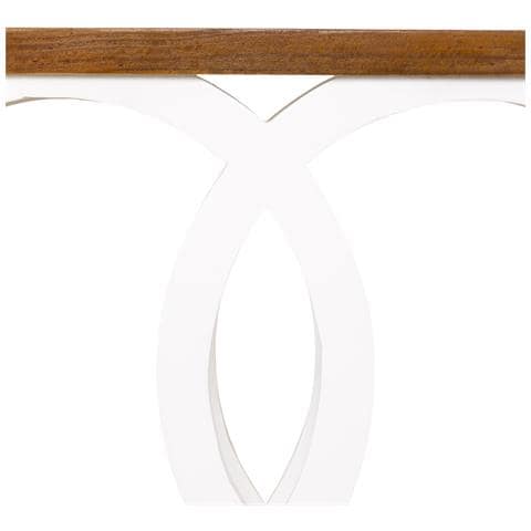 Tavolino Da Ingresso In Legno Bianco Artigianale 120x30x75h Cm - Foto 8