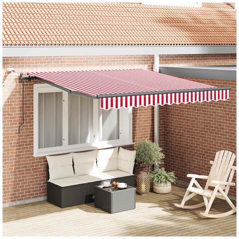 Tessuto per Tenda con Rosso e Bianco 350 x 250 cm Poliestere - Foto 2