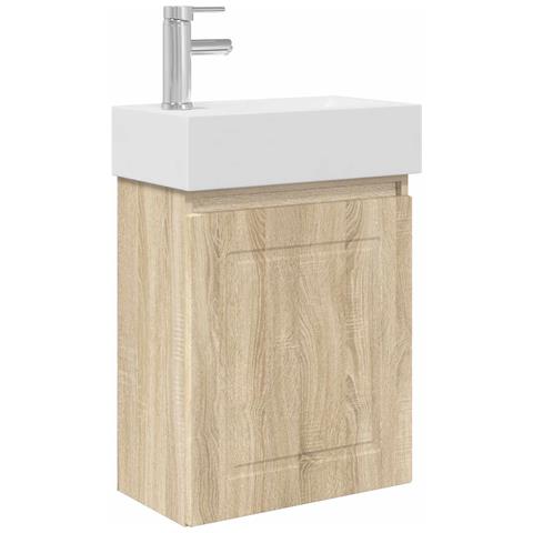 Mobile bagno con rubinetto Rovere Sonoma 45,5 x 22,5 x 84 cm - Foto 1