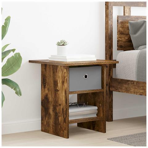Comodino Rovere fumé 41 x 40 x 45 cm Legno multistrato - Foto 2