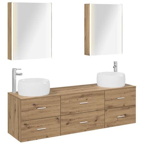 Set di mobili per il bagno 5 pcs Rovere Artigianale - Foto 1