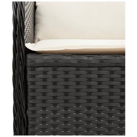 Sedie Reclinabili da Giardino 2 pz con Cuscini Nero Polyrattan - Foto 9