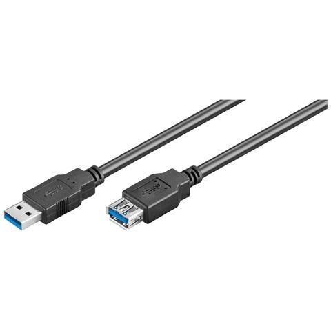 CAVO PROLUNGA USB 3.0 A / A M / F 1.0mt NERO - Foto 1