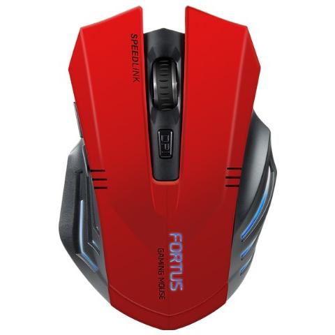 Mouse Gaming Wireless Fortus Ottico 5 Tasti 2400 DPI Colore Nero / Rosso - Foto 2