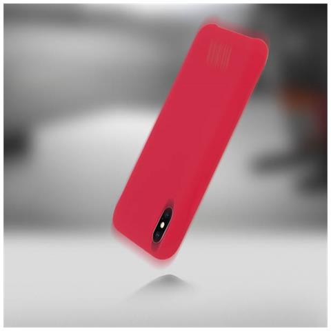Cover Iphone Xs / X Silicone Soft-touch Guess Effetto Velluto - Rosso - Foto 5