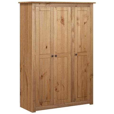 Armadio A 3 Ante 118x50x171,5cm Legno Di Pino Panama Range - Foto 1