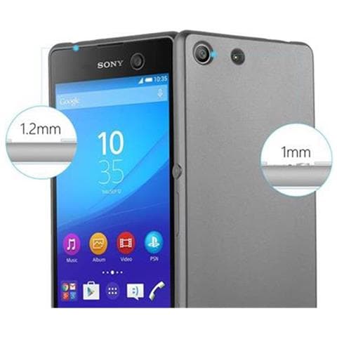 Custodia Compatibile Con Sony Xperia M5 In Grigio Metallico - Coperchio Protettivo In Silicone Tpu Flessibile - Foto 8