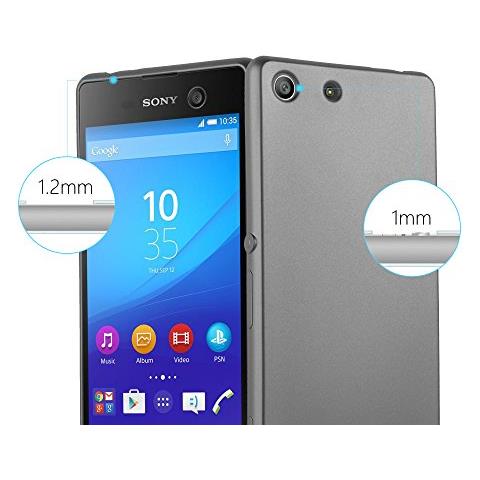 Custodia Compatibile Con Sony Xperia M5 In Grigio Metallico - Coperchio Protettivo In Silicone Tpu Flessibile - Foto 2