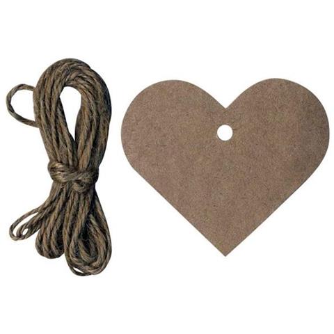Etichette Kraft Cuore - Foto 3
