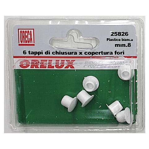 Conf. 6 Tappi Chiusura - Copriforo Mm 8 Bianchi - Foto 1