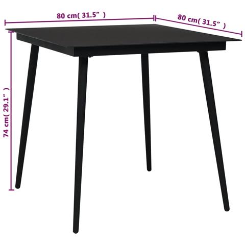 Set Da Pranzo Da Esterni 5 Pz In Corda Di Cotone E Acciaio Nero - Foto 2