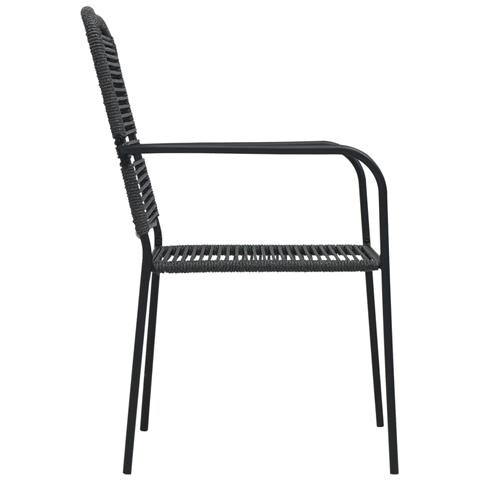 Set Da Pranzo Da Esterni 5 Pz In Corda Di Cotone E Acciaio Nero - Foto 10