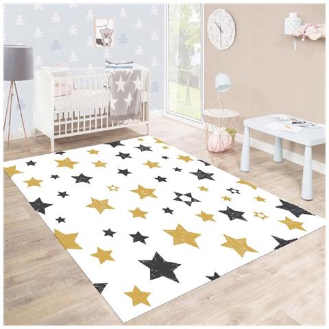 Tappeto Stampato Stars - Geometrico - Arredo - Antiscivolo - Da Soggiorno, Salotto, Camera - Multicolore In Poliestere, Cotone, 80 X 120 Cm - Foto 2