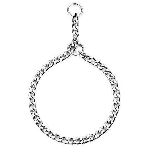 Felice Hachi Forte Catena Del Serpente Di Metallo Collare Di Addestramento Del Cane Collari Collana Dellanimale Domestico Del Collo Corda (m-35 Millimetri 55 Cm) - Foto 1