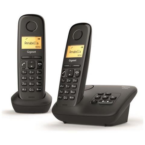 Telefono Cordless Duo Dect Nero Con Segreteria Telefonica - Al170a Duo Noir - Foto 1