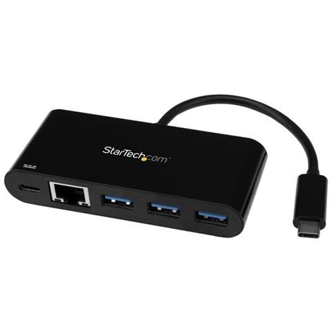 Hub USB 3.0 a 3 porte con Gigabit Ethernet e Power Delivery - Hub USB Tipo C con GbE Alimentato - Foto 1