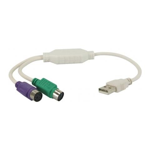 11400 cavo di interfaccia e adattatore USB A 2 x PS / 2 Bianco - Foto 1