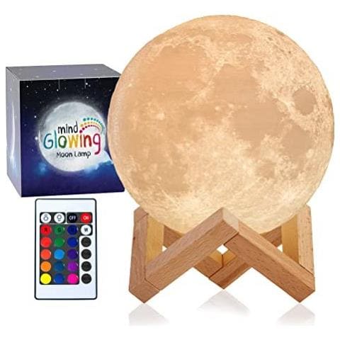 Superhongjihao - Luce notturna per bambini, lampada LED 3D con note musicali e telecomando, 16 colori intercambiabili, regalo di compleanno per bambini