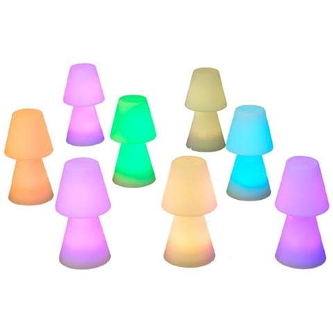 Lampada Da Tavolo Led Lola 30 Batteria Rgbw 300xø155 Mm Pe - Foto 1