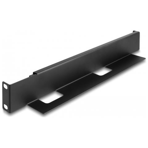 DeLOCK Staffa di montaggio da 19? lunghezza regolabile 368 - 600 mm per armadio di rete 1U 2 pezzi, Staffa di supporto, Nero, Metallo, 48,3 cm (19"), 368 mm, 60 mm - Foto 2