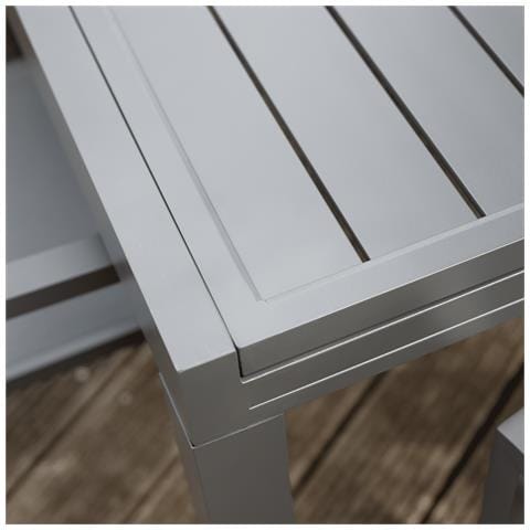 Veneziaset Di Mobili Da Giardino Allungabili 180/300 In Textilene Grigio 10 Posti - Alluminio Antracite - Foto 13
