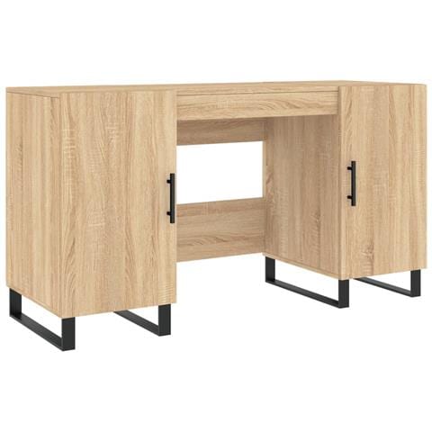 Scrivania Rovere Sonoma 140x50x75 Cm In Legno Multistrato - Foto 1