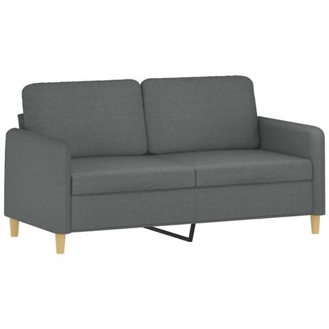 Divano A 2 Posti Grigio Scuro 140 Cm In Tessuto - Foto 2