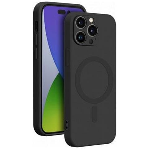 Cover In Silicone Compatibile Con Magsafe Per Iphone 14 Pro, Nero - Foto 1