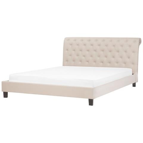 Letto Tessuto Reims 180 X 200 Cm Beige - Foto 2