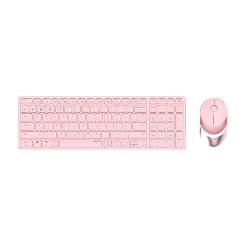Tastiera e Mouse Wireless 00215376  (Layout Tedesco) Colore Rosa - Foto 1