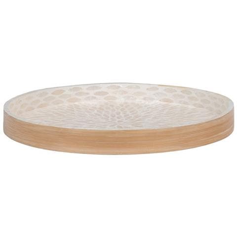Vassoio Tray - Beige - Bamboo - 40x40x3,5 Cm - Foto 1
