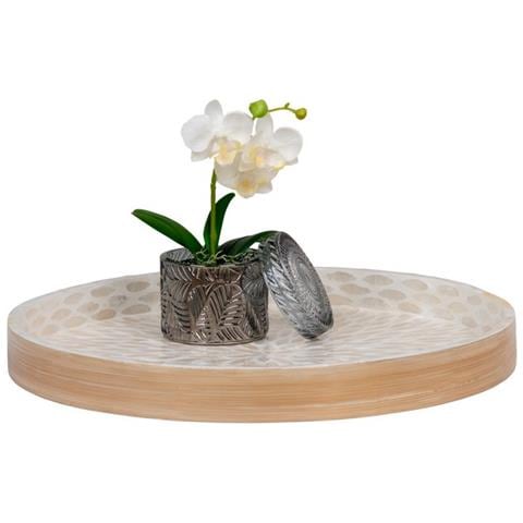 Vassoio Tray - Beige - Bamboo - 40x40x3,5 Cm - Foto 2