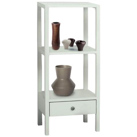 Libreria Laccata Bianca Con Cassetto 45x32x105 - Foto 1