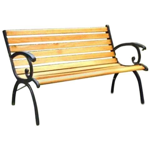 Panca Da Esterno In Legno Laccato E Ghisa Tigre - Foto 1
