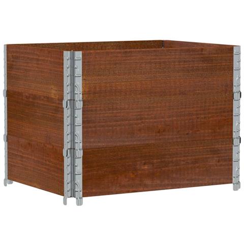Fioriera Da Giardino Marrone 80x60 Cm Legno Massello Di Pino - Foto 2