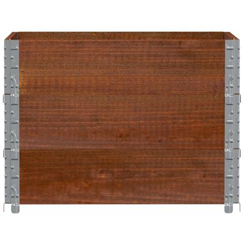 Fioriera Da Giardino Marrone 80x60 Cm Legno Massello Di Pino - Foto 3