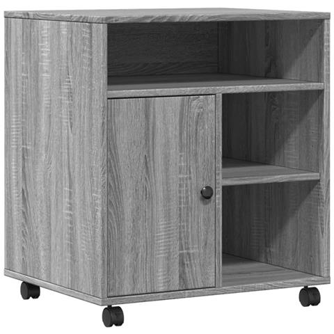 Supporto Per Stampante Con Ruote Grigio Sonoma 60x50x67 Cm - Foto 2