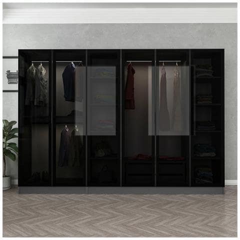 Opera Camerino Con Mensole E Armadio - 15 Spazi Di Stoccaggio - 270 X 210 X 52 Cm - Foto 8