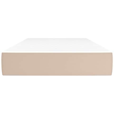 Materasso A Molle Cappuccino 90x190x20 Cm In Similpelle - Foto 3