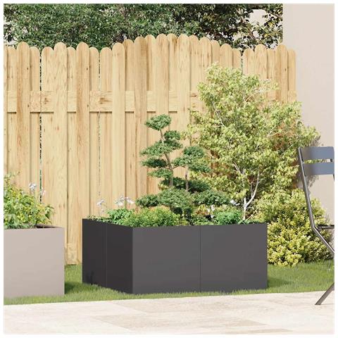Fioriera Nera 80x80x40 Cm In Acciaio Laminato A Freddo - Foto 3