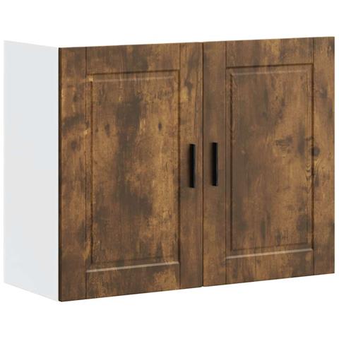 Pensile Da Cucina Porto Rovere Fumo In Legno Multistrato - Foto 2