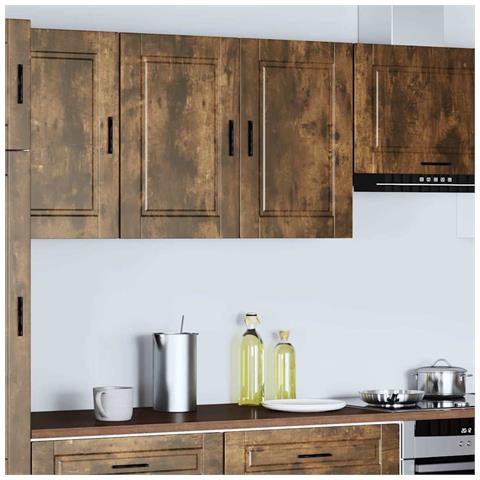 Pensile Da Cucina Porto Rovere Fumo In Legno Multistrato - Foto 3