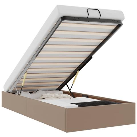 Struttura Letto Pouf Senza Materasso 80x200 Cm Similpelle - Foto 2